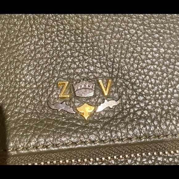 NWT Zadig & Voltaire Rock Leather Shoulder Bag in Kaki Green - Picture 9 of 10